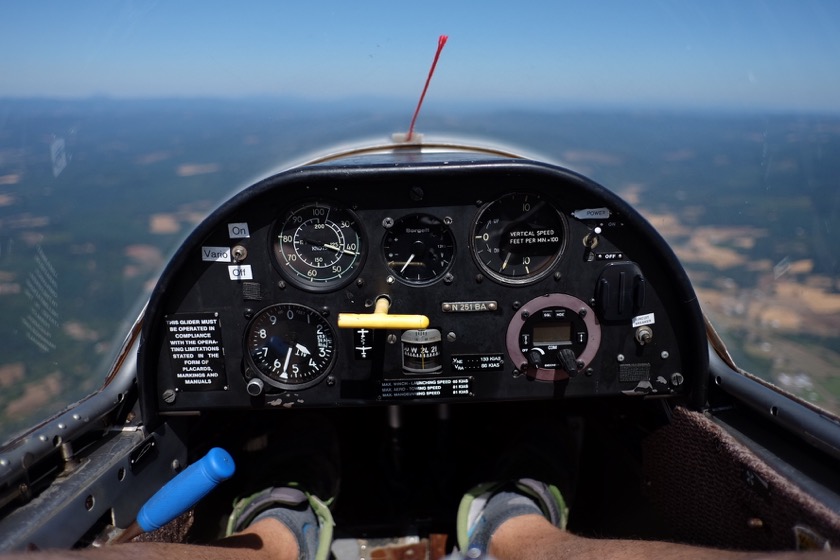 I rode in the front seat while Don, the pilot, sat in the back.