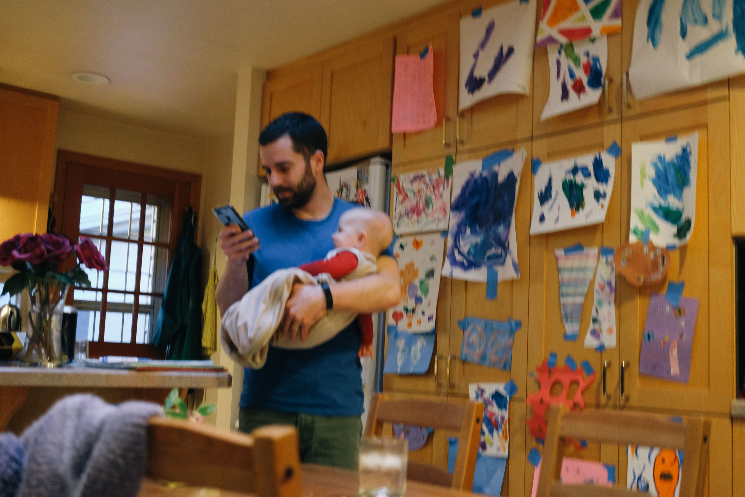 Idara catches me staring at my phone instead of connecting with her and Oren.